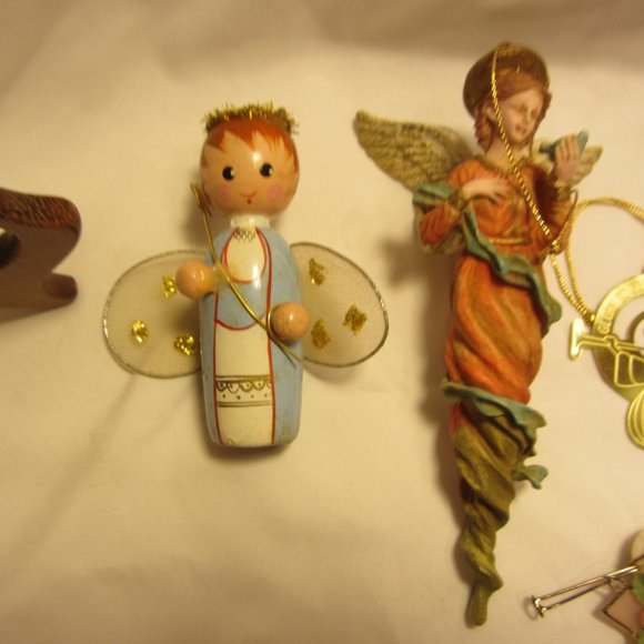 VTG SET OF 6 ANGEL ORNAMENTS, 60'S TO 80'S ERA - Picture 2 of 6